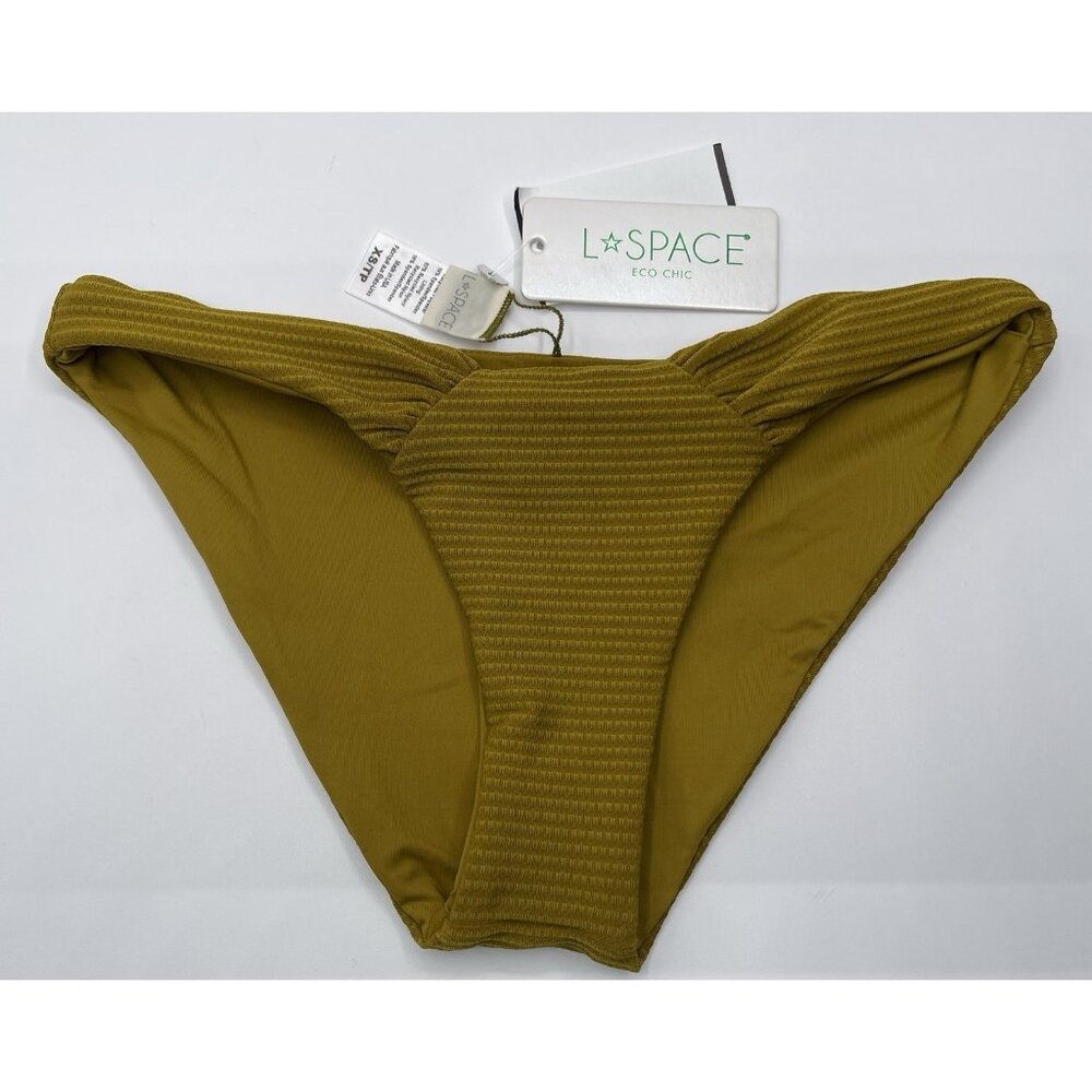 L Space Bikini Bottom Womens Size XS Hipster Ribbed Stretch